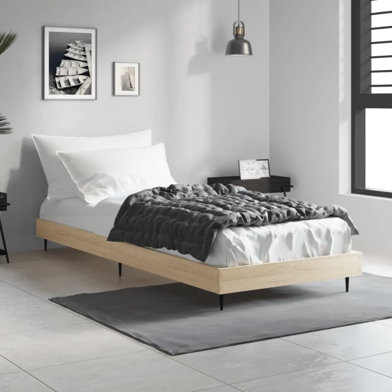 Sengeramme 75x190 cm i sonoma-eg (uden madras)