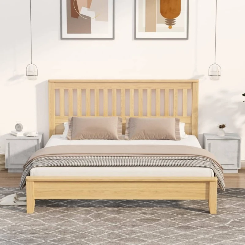 Sengeborde 2 stk. 44x35x45 cm konstrueret træ - betongrå