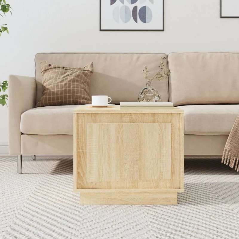 Sofabord 51x50x44 cm - Konstrueret træ, Sonoma-eg
