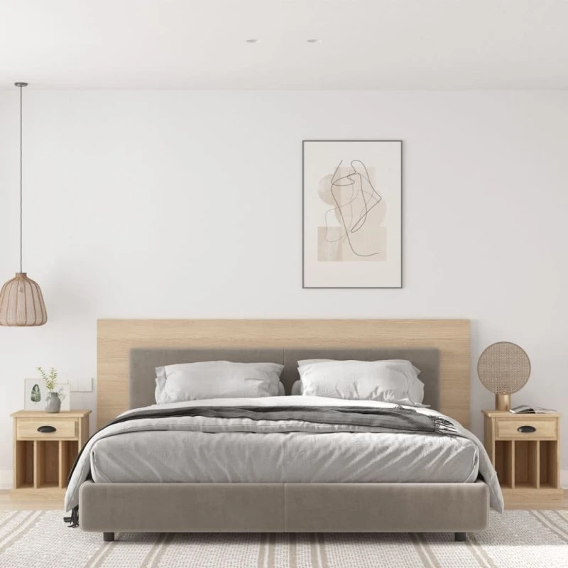 Sengeborde 2 stk. 43x36x50 cm – Sonoma-eg