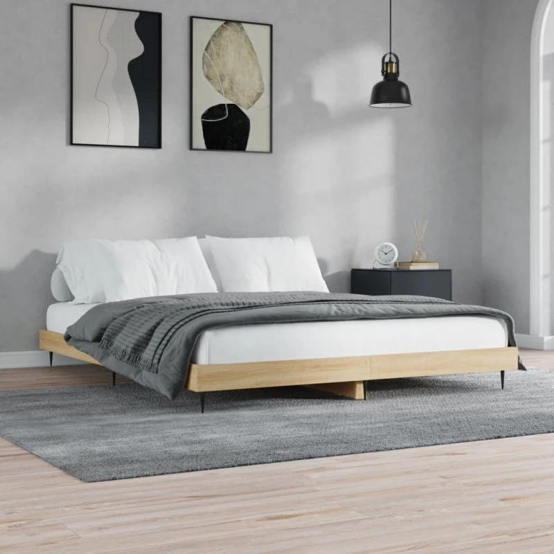 Sengestel 180x200 cm i konstrueret træ – Sonoma Eg