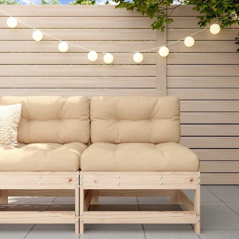 Midtermodul i massivt fyrretræ med hynder