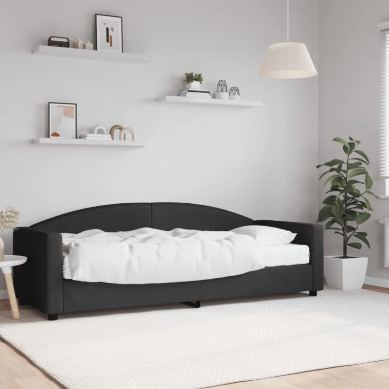 Daybed 2-i-1 med skummadras 80x200 cm - Sort