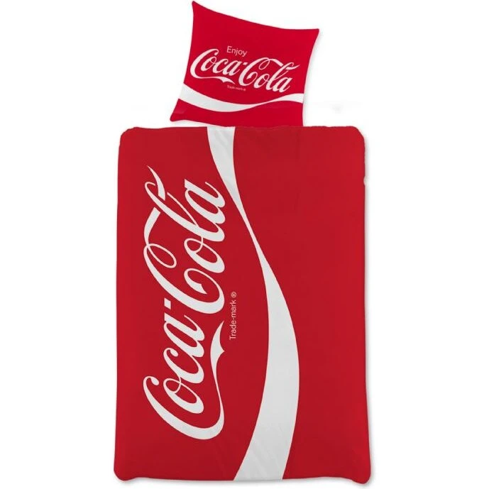 Coca-Cola vendbart sengetøj 140x200 cm – 100% bomuld