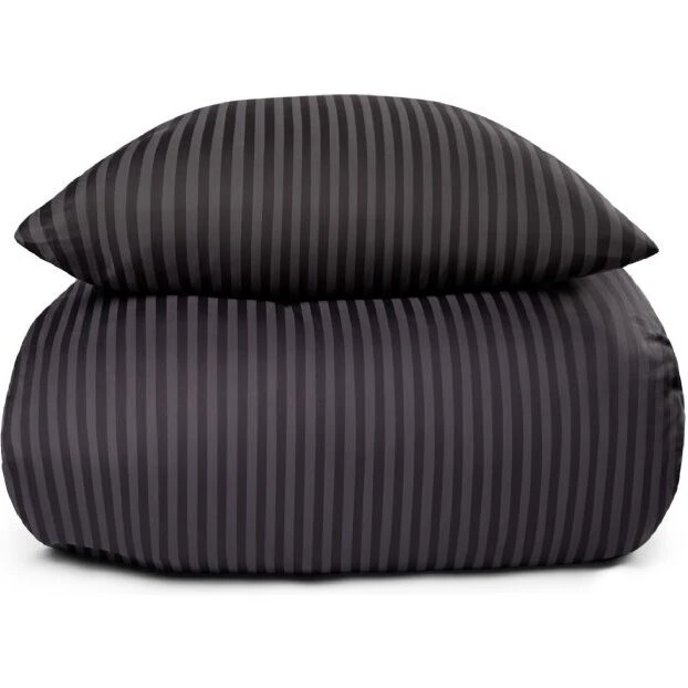 Borg Living Junior sengetøj 100x140 cm - Mørkegrå 100% bomuldssatin