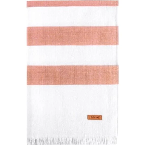 Sorema Costa Nova strandhåndklæde 90x180 cm orange/hvid