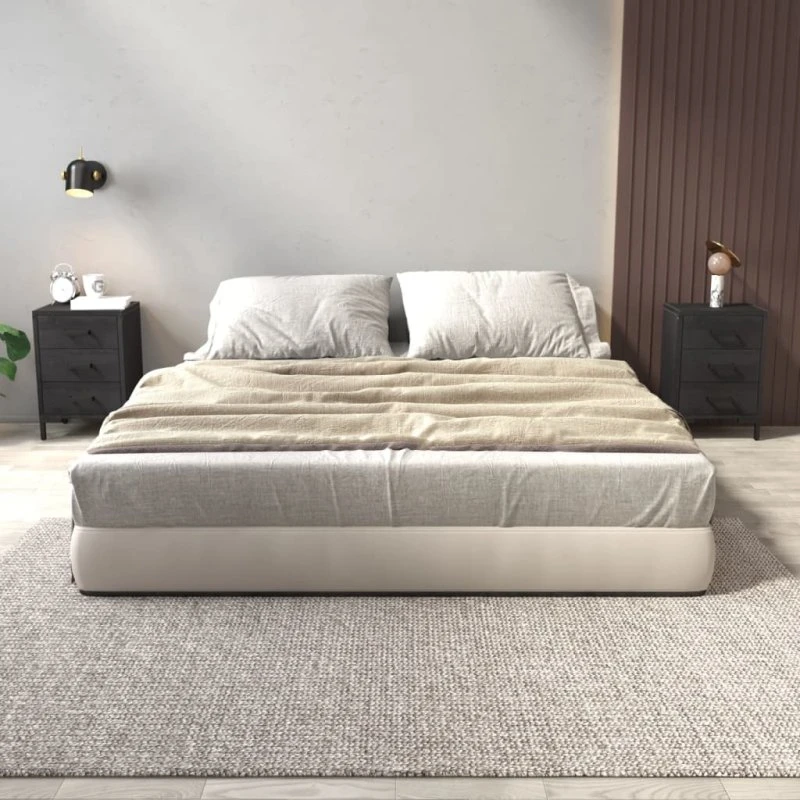 Sengeborde 2 stk. i massivt fyrretræ, sort 40x30x55 cm