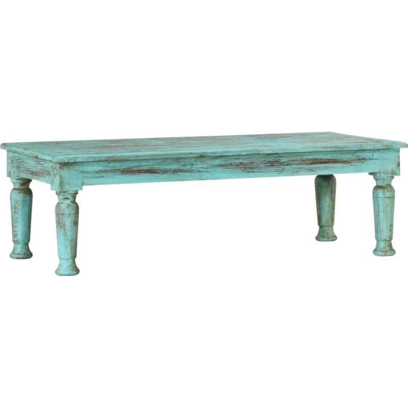 Sofabord 110x50x34 cm i massivt genbrugstræ - vintage