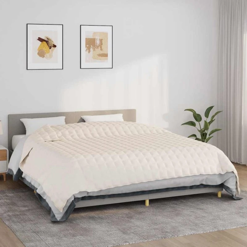 Tyngdetæppe 220x260 cm, 11 kg – Lys creme