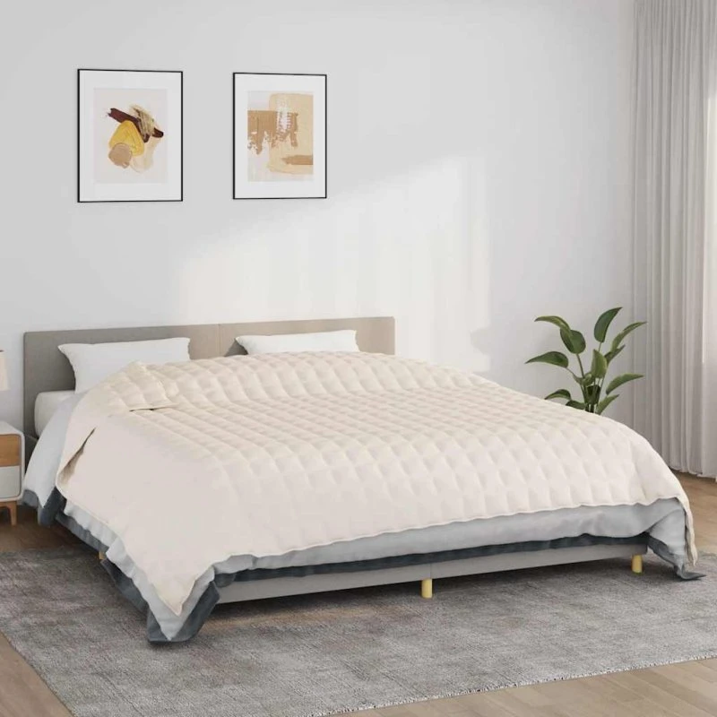 Tyngdetæppe 235x290 cm 11 kg – Lys creme