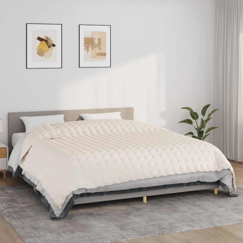 Tyngdetæppe 235x290 cm 15 kg – Lys creme