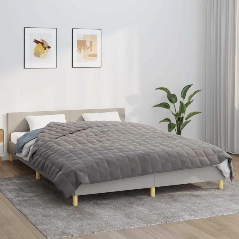 Tyngdetæppe 220x235 cm 15 kg – Grå komfort