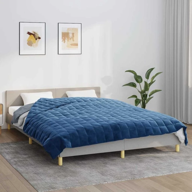 Tyngdetæppe 200x225 cm 13 kg - Blå
