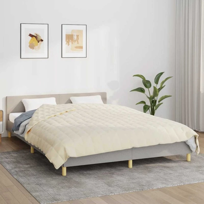 Tyngdetæppe 200x225 cm 13 kg – lys creme