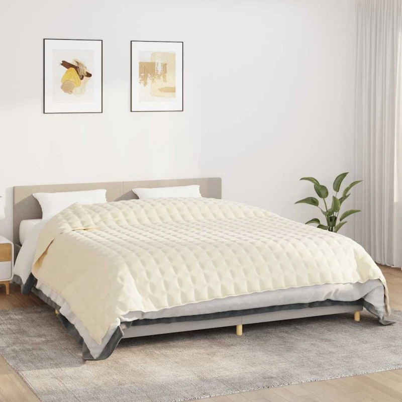Tyngdetæppe 220x260 cm 11 kg – lys creme