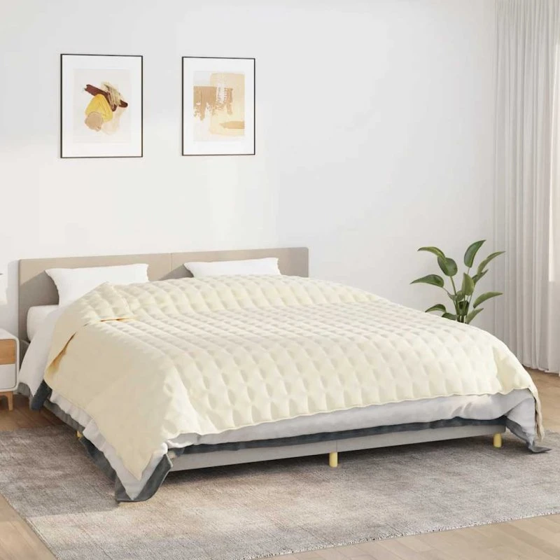 Tyngdetæppe 235x290 cm 15 kg – Lys creme