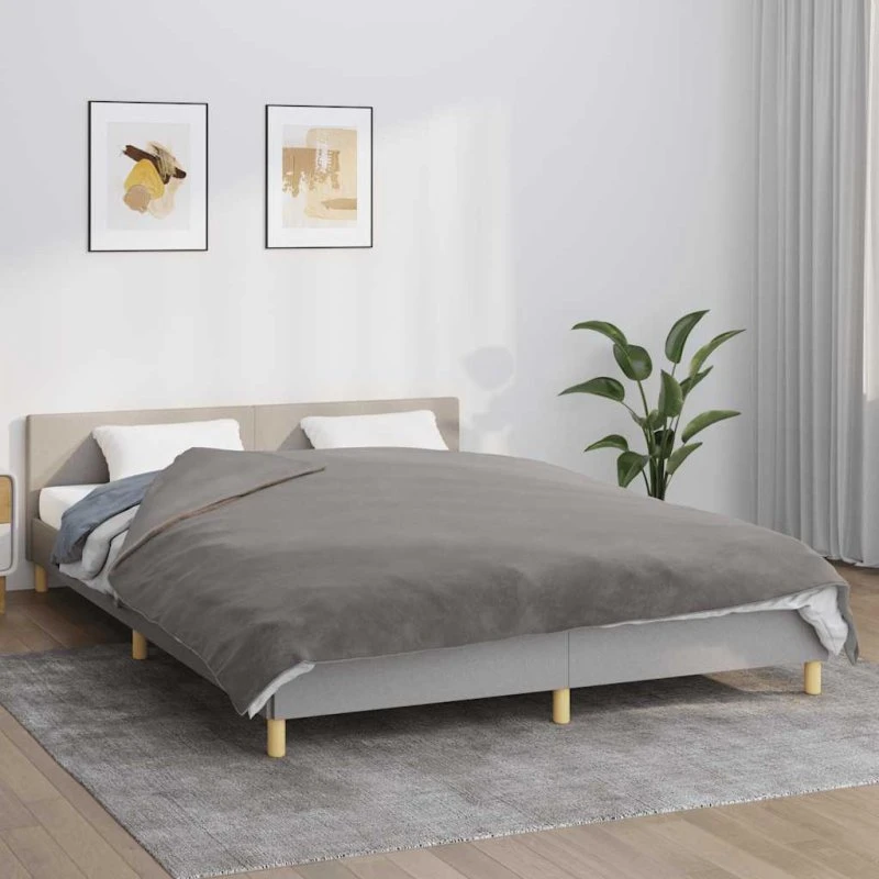 Tyngdetæppe 200x200 cm 13 kg med betræk - Grå