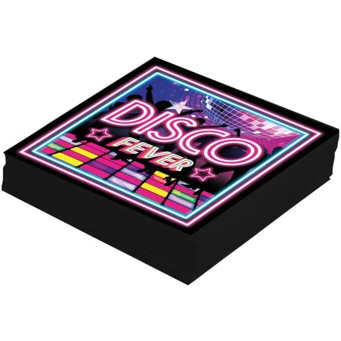 Disco servietter 33x33 cm - 12 stk