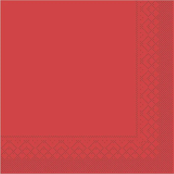 Mank frokostserviet 33x33 cm 3-lags Rød 20 stk (FSC)