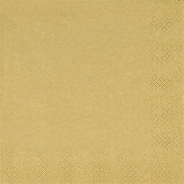 Basic Guldservietter 33 x 33 cm, 20 stk