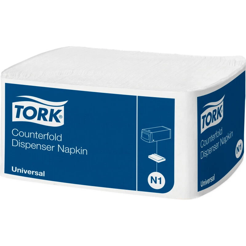 Tork Counterfold serviet 1-lags hvid 31x32 cm 24x300 stk