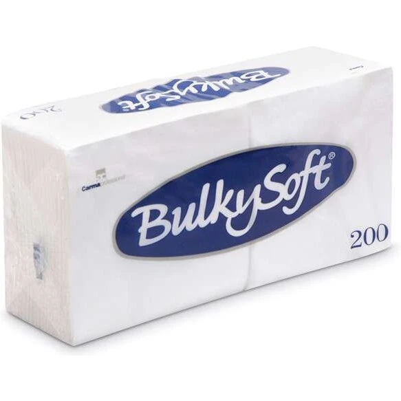 Øvrige Serviet 1-lags 33x33 cm 1/4 fold hvid 200 stk