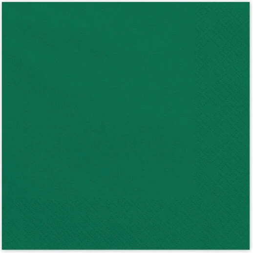 20 stk servietter mørkegrøn 33x33 cm