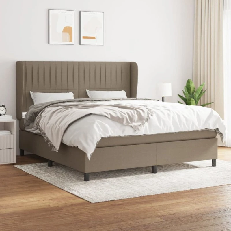 Kontinentalseng 160x200 med pocketmadras – gråbrun