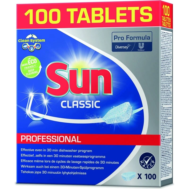 Sun Professional Classic opvasketabs, Svanemærket, 100 stk