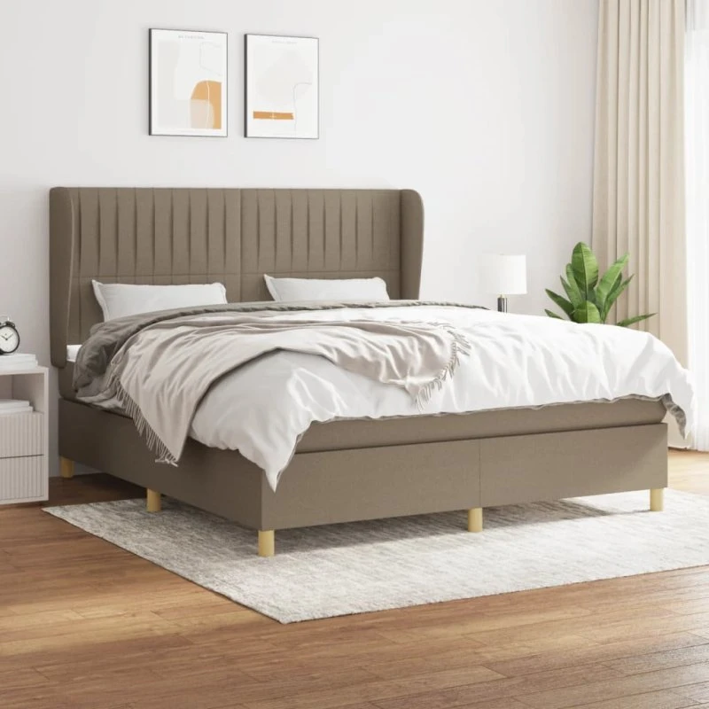 Kontinentalseng 160x200 med pocketmadras - gråbrun