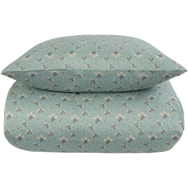 By Night Sengetøj 200x220 Summer turkis - 100% bomuldssatin