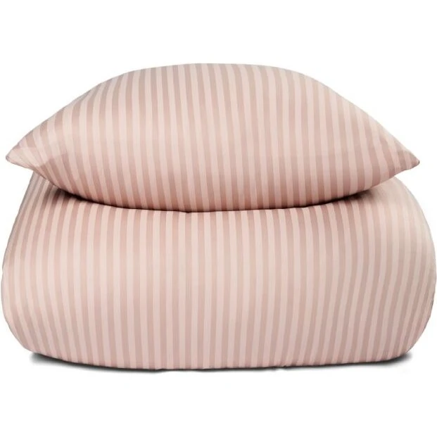 Borg Living sengetøj 200x200 cm dobbeltdyne – Lyserød bomuldssatin