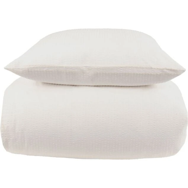 By Night Bæk og Bølge baby sengetøj 70x100 cm - Hvid, 100% bomuld