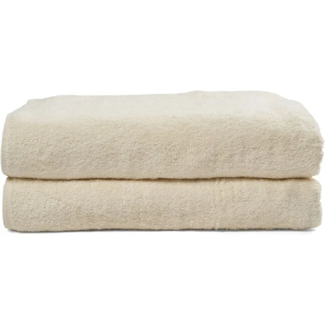 Nordisk Tekstil Badehåndklæder 2 stk 70x140 cm Natur