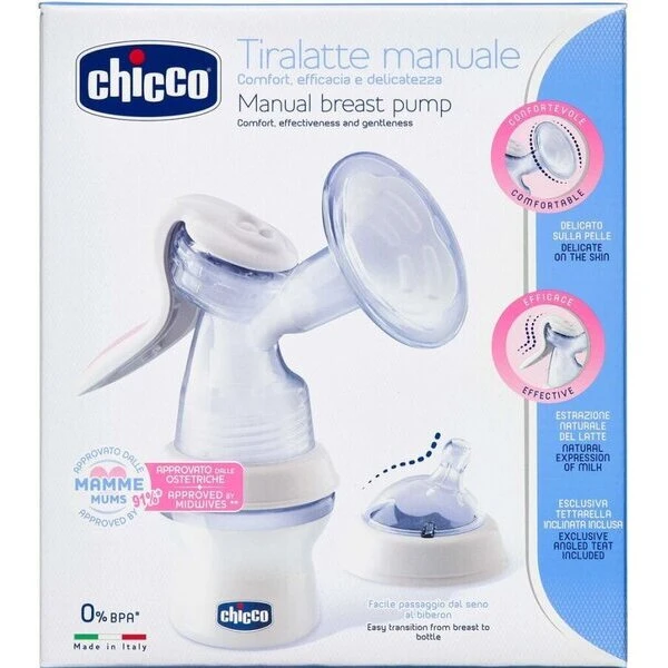 Chicco Natural Feeling manuel brystpumpe - blød silikone