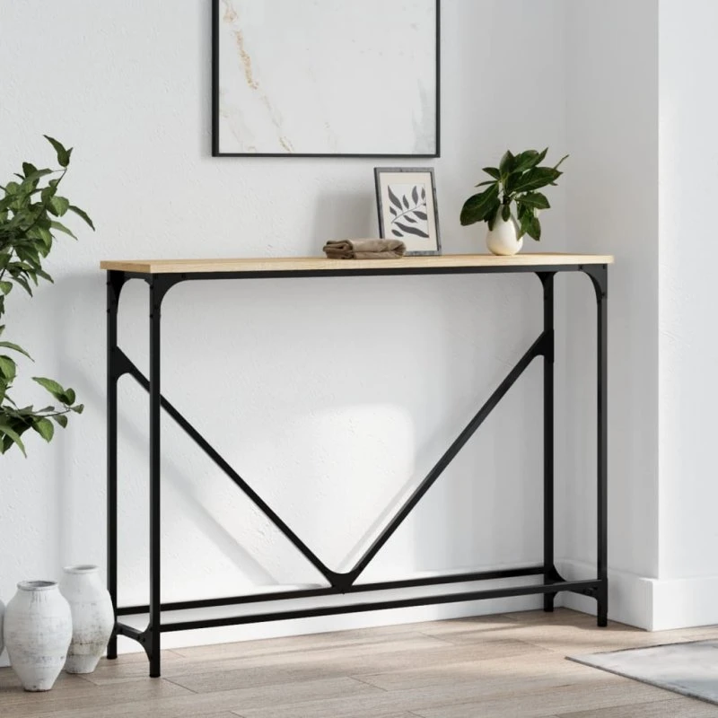 Konsolbord 102x22,5x75 cm – Sonoma eg, konstrueret træ