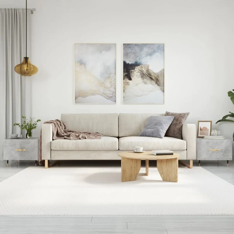Sofaborde 2 stk. 50x50x40 cm konstrueret træ – betongrå