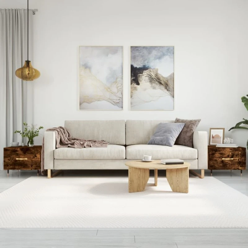 Sofaborde 2 stk. 50x50x40 cm – Røget egetræsfarve
