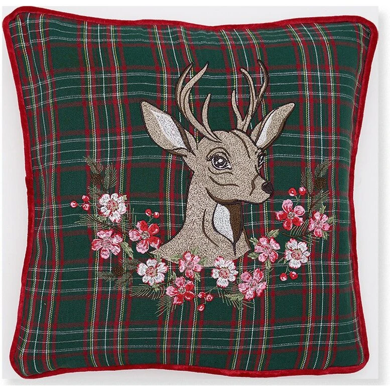GreenGate pudebetræk Dagmar rådyr 40x40 cm