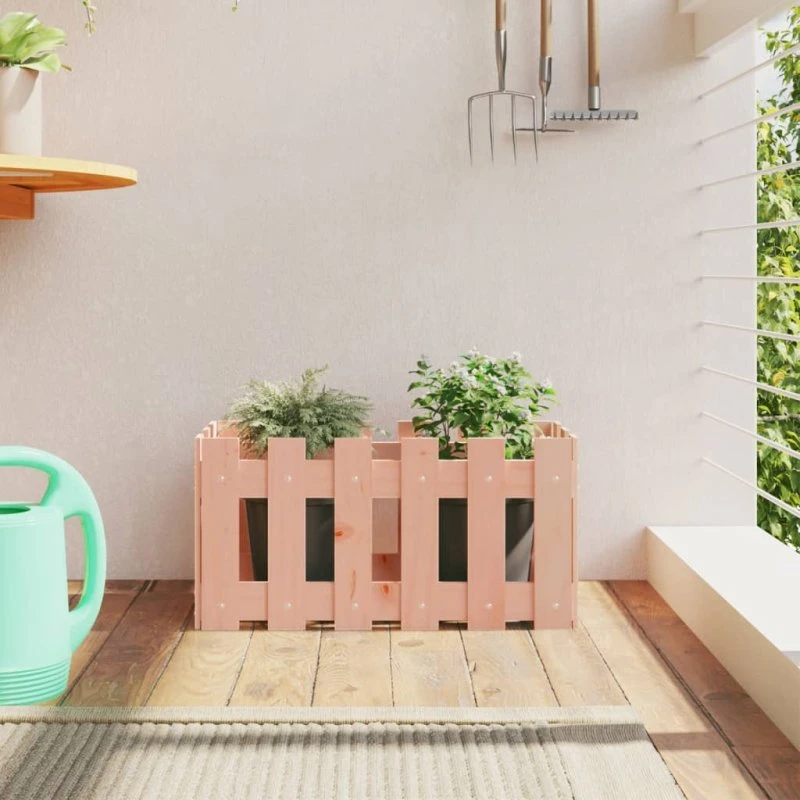 Plantekasse 60x30x30 cm i massivt douglasgran - stakitdesign