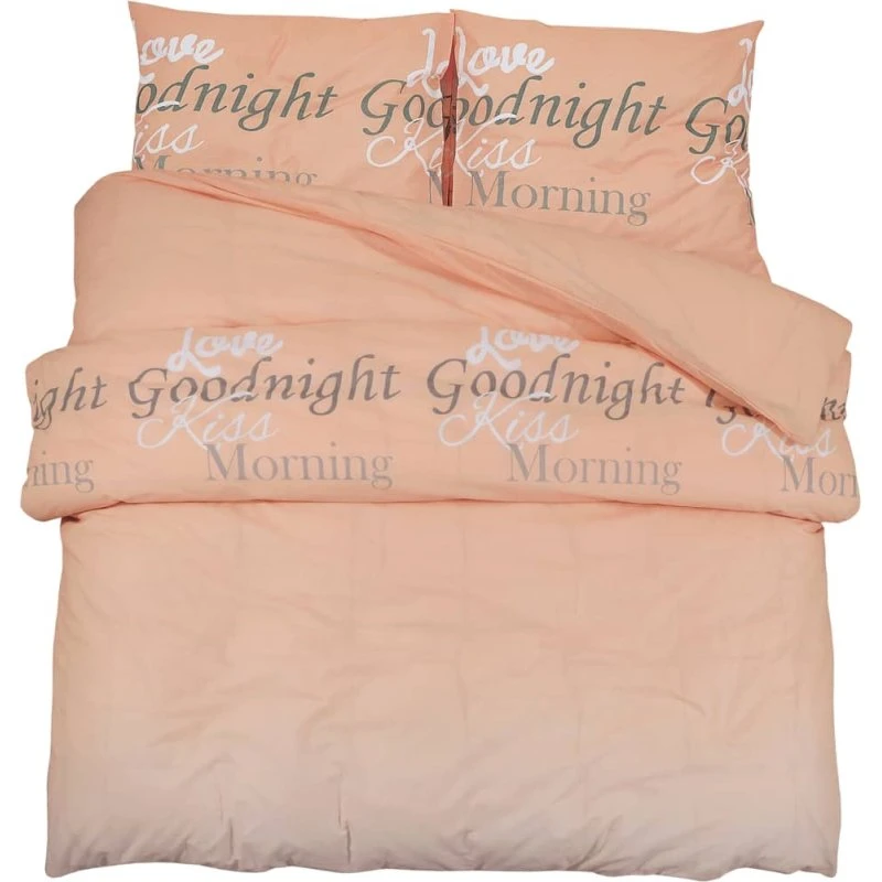 Sengetøj 140x200 cm 100% bomuld - Lyserød