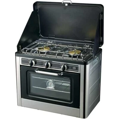 CAMP4 gasovn med 2 kogeblus og 25 L ovn