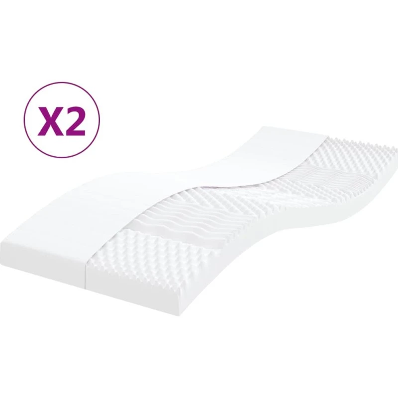 2x Skummadrasser 100x200 cm – 7 zoner, fast (20 ILD)