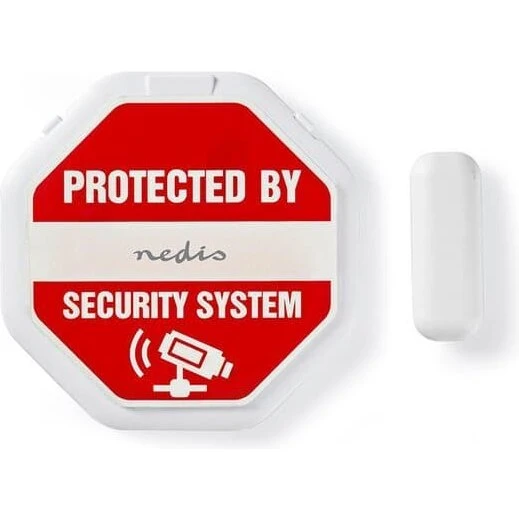 Nedis Tynd dør-/vinduesalarm med magnetisk sensor, 85 dB, hvid