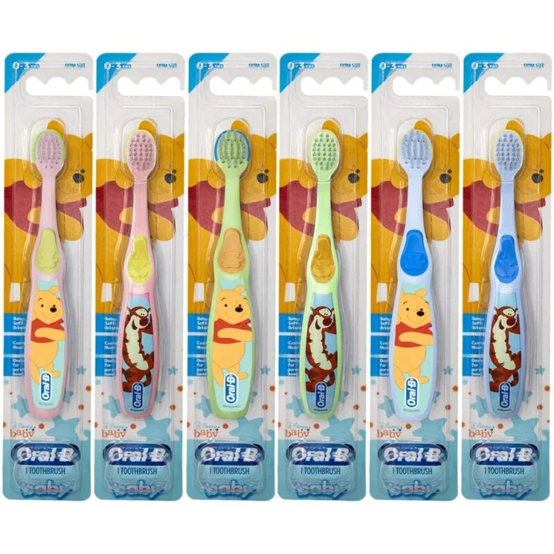 Oral-B Baby tandbørste 0-3 år Pooh 6-pak, ekstra blød