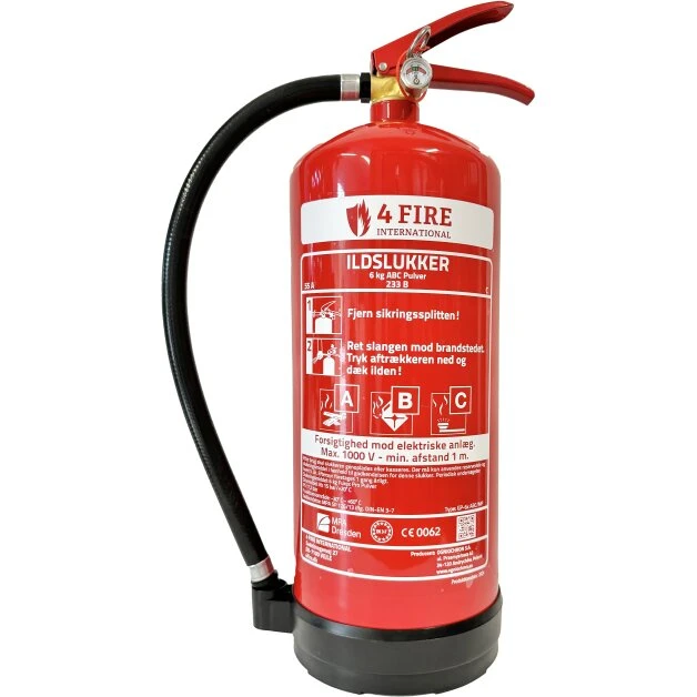 4 Fire Pulverslukker 6 kg A-B-C (55A-233B-C)