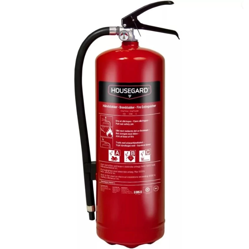Housegard Pulverslukker 6 kg PE6HR-C (43A 233B C)