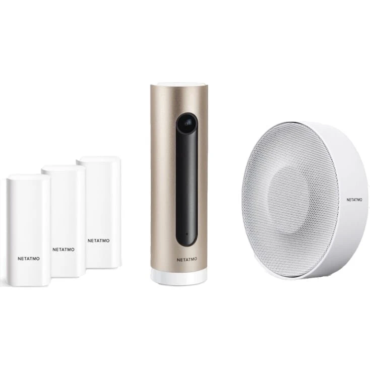 Netatmo Smart sikkerhedssystem med kamera, sirene og sensor