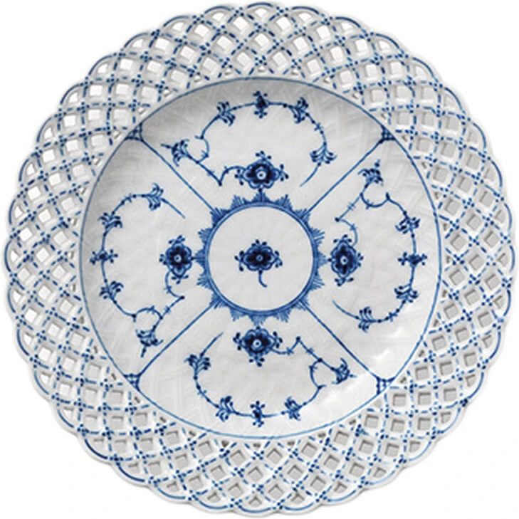 Royal Copenhagen Musselmalet Helblonde tallerken 25 cm