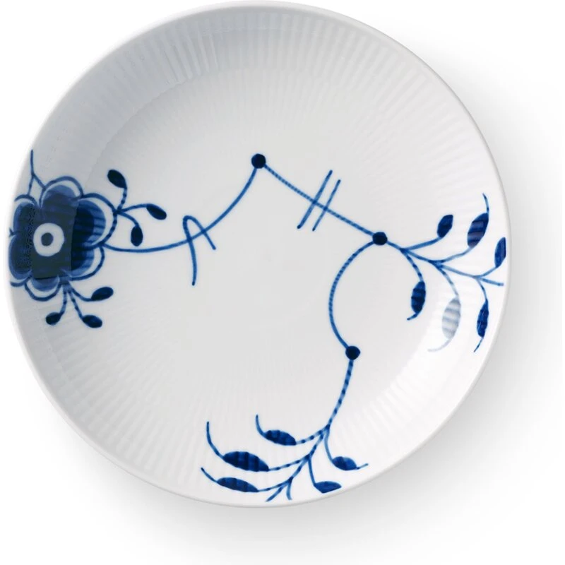 Royal Copenhagen Blå Mega Riflet Lav skål 20 cm